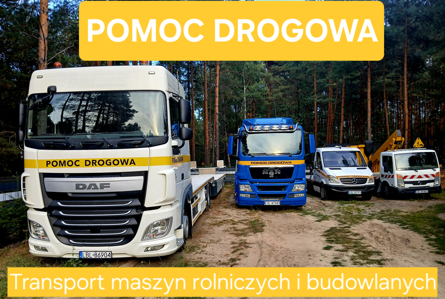 Zdjęcie na okładce dla Pomoc drogowa Laweta Biłgoraj-Frampol Autolaweta Holowanie Transport Ciagników i Maszyn